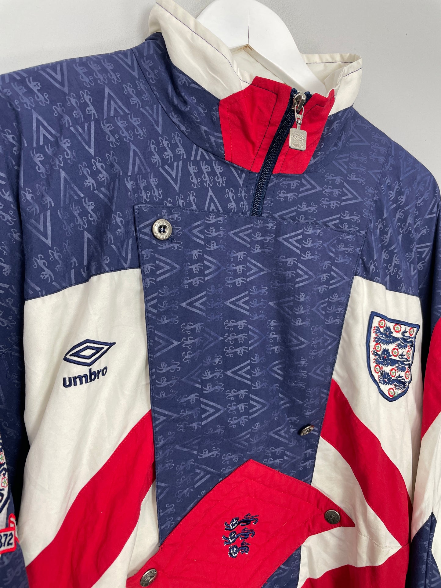 1990/92 ENGLAND TRAINING JACKET (M) UMBRO