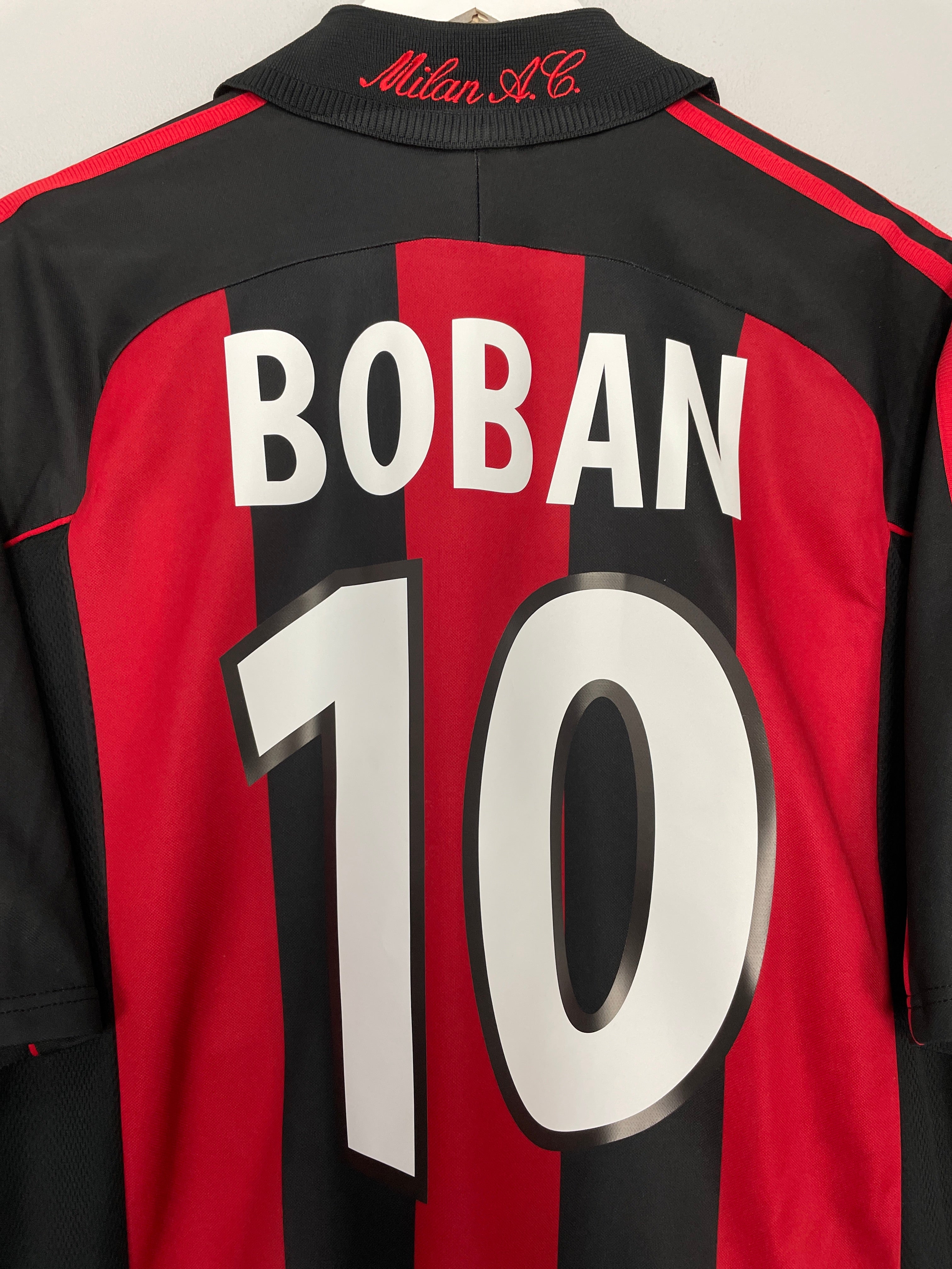 Shop 1998/00 AC MILAN BOBAN #10 HOME SHIRT (XL) ADIDAS, classic football shirts, vintage football shirts & retro soccer jerseys at Cult Kits