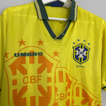 Shop 1994/96 BRAZIL HOME SHIRT (M) UMBRO, classic football shirts, vintage football shirts & retro soccer jerseys at Cult Kits