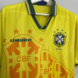 Shop 1994/96 BRAZIL HOME SHIRT (M) UMBRO, classic football shirts, vintage football shirts & retro soccer jerseys at Cult Kits