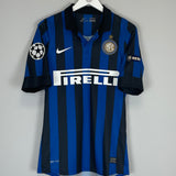 2011/12 INTER MILAN MILITO #22 *AUTHENTIC* HOME SHIRT C/L (S) NIKE