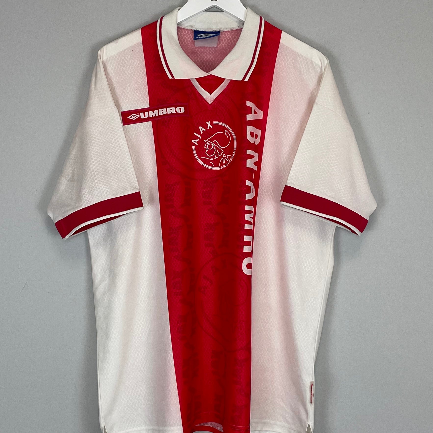 Shop 1998/99 AJAX HOME SHIRT (XL) UMBRO, classic football shirts, vintage football shirts & retro soccer jerseys at Cult Kits
