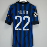 2011/12 INTER MILAN MILITO #22 *AUTHENTIC* HOME SHIRT C/L (S) NIKE