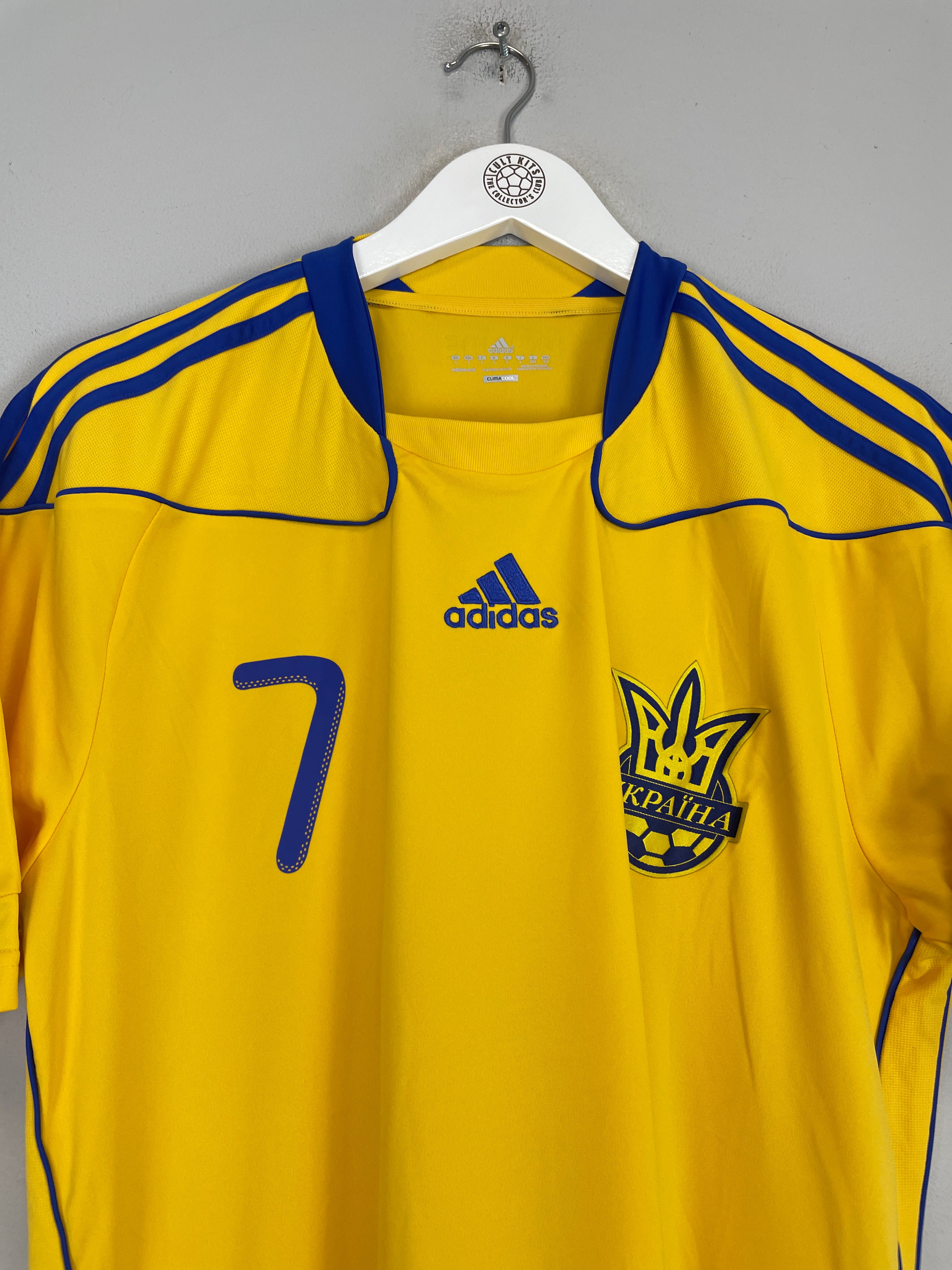 Shop 2010/12 UKRAINE SHEVCHENKO #7 *BNWT* HOME SHIRT (L) ADIDAS, classic football shirts, vintage football shirts & retro soccer jerseys at Cult Kits