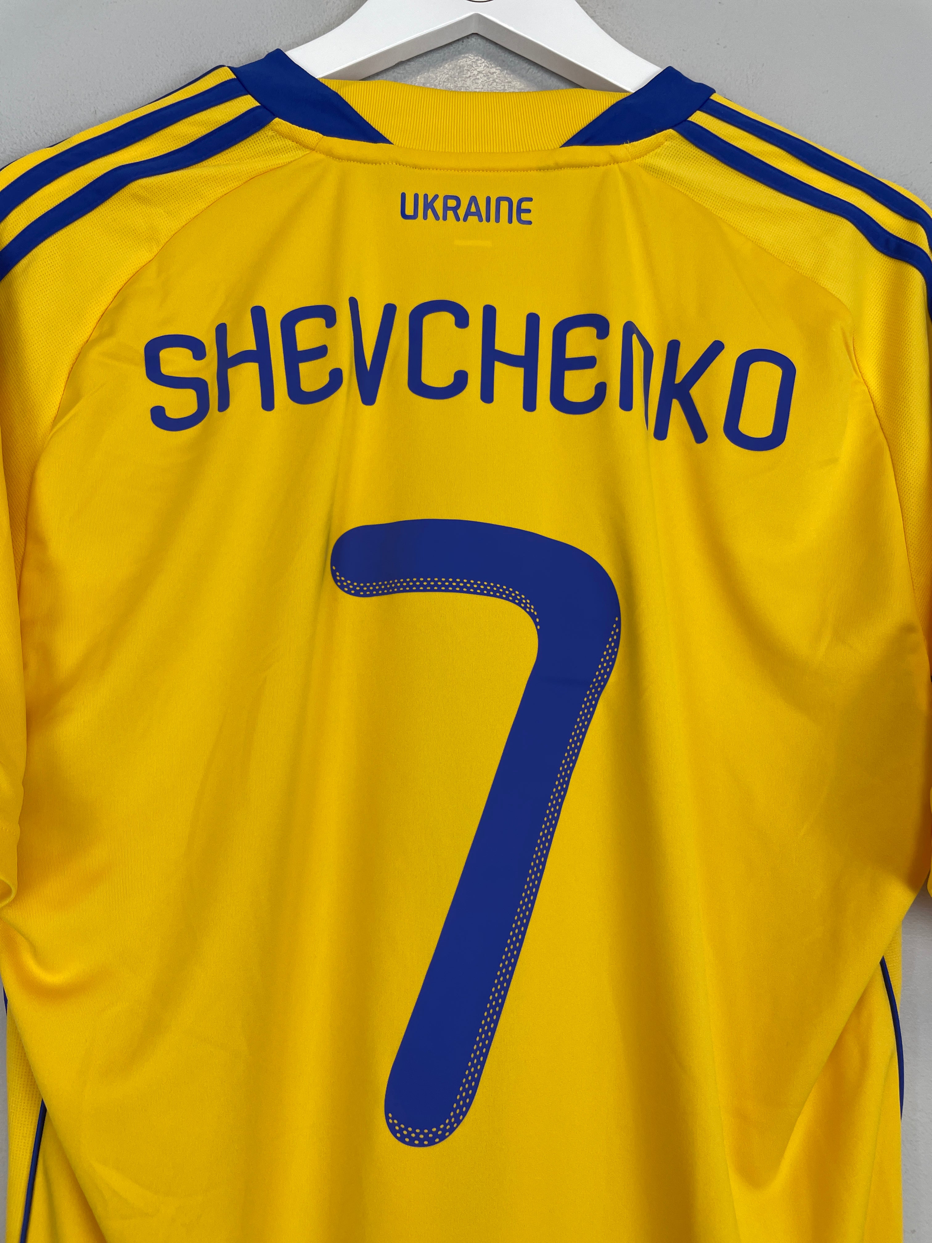 Shop 2010/12 UKRAINE SHEVCHENKO #7 *BNWT* HOME SHIRT (L) ADIDAS, classic football shirts, vintage football shirts & retro soccer jerseys at Cult Kits