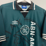 Shop 1995/96 AJAX AWAY SHIRT (M) UMBRO, classic football shirts, vintage football shirts & retro soccer jerseys at Cult Kits