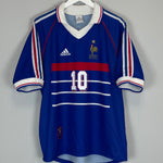 Shop 1998/00 FRANCE ZIDANE #10 HOME SHIRT (M) ADIDAS, classic football shirts, vintage football shirts & retro soccer jerseys at Cult Kits