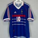 Shop 1998/00 FRANCE ZIDANE #10 HOME SHIRT (M) ADIDAS, classic football shirts, vintage football shirts & retro soccer jerseys at Cult Kits