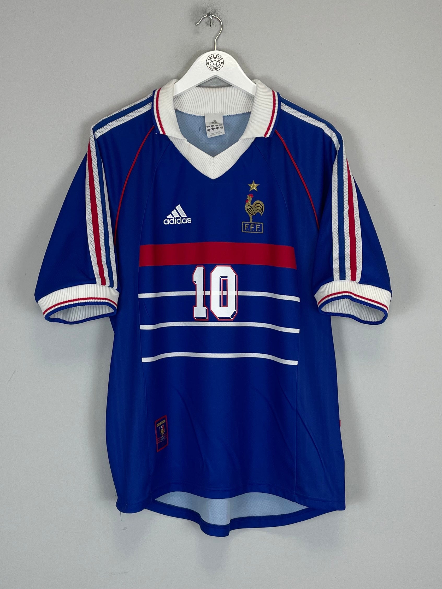 Shop 1998/00 FRANCE ZIDANE #10 HOME SHIRT (M) ADIDAS, classic football shirts, vintage football shirts & retro soccer jerseys at Cult Kits