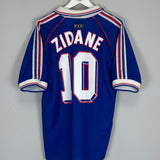 Shop 1998/00 FRANCE ZIDANE #10 HOME SHIRT (M) ADIDAS, classic football shirts, vintage football shirts & retro soccer jerseys at Cult Kits