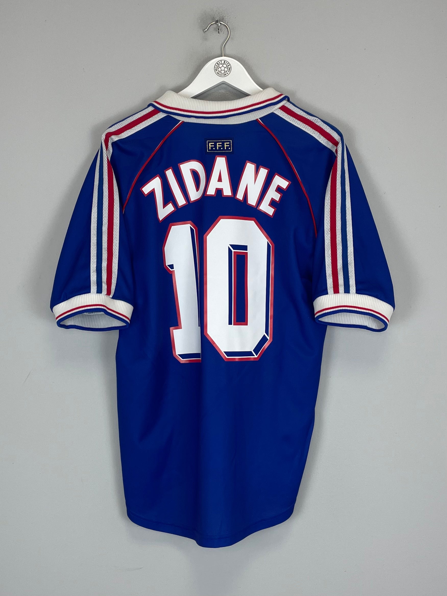 Shop 1998/00 FRANCE ZIDANE #10 HOME SHIRT (M) ADIDAS, classic football shirts, vintage football shirts & retro soccer jerseys at Cult Kits