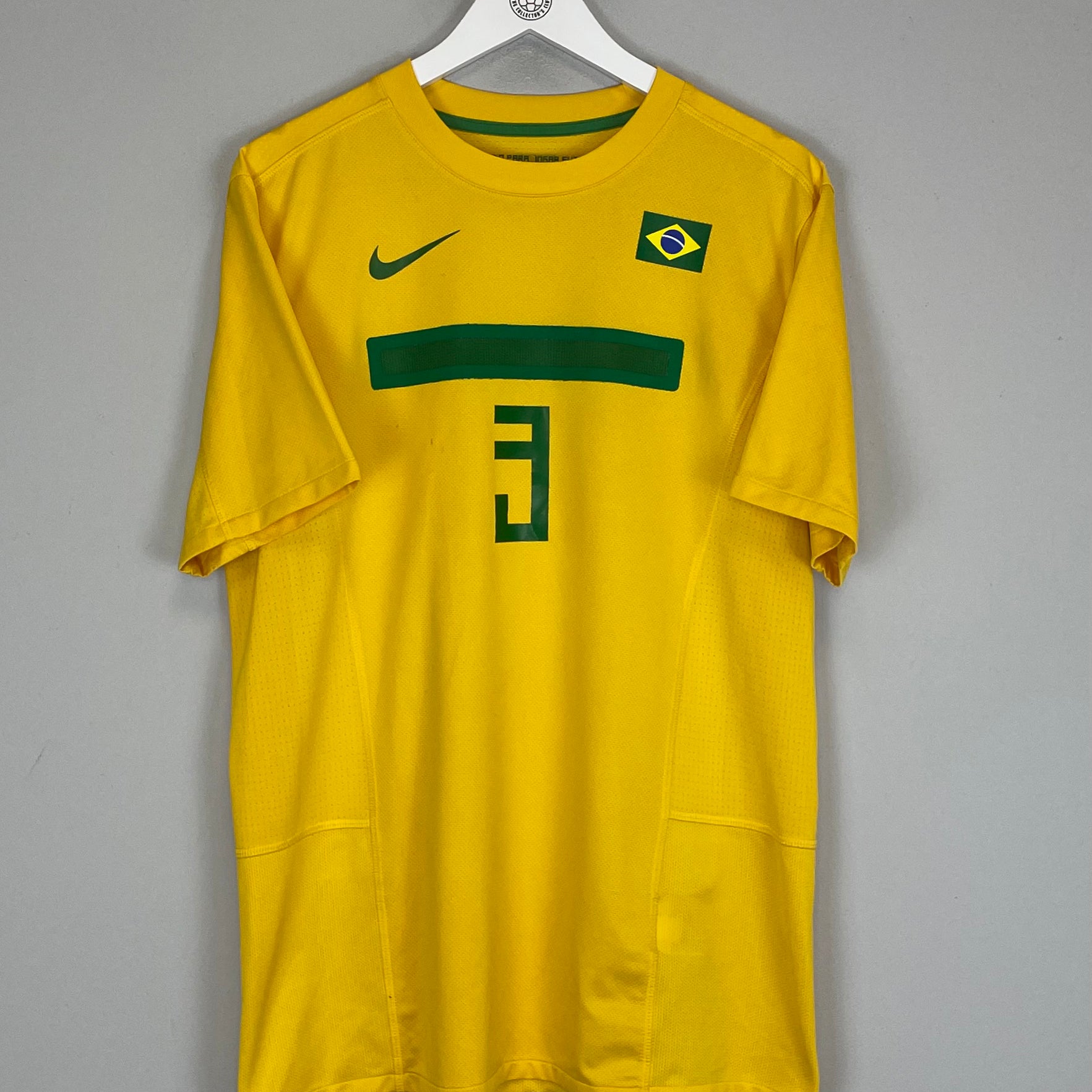 Shop 2011/12 BRAZIL LUCAS #3 HOME SHIRT (L) NIKE, classic football shirts, vintage football shirts & retro soccer jerseys at Cult Kits