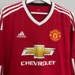 Shop 2015/16 MANCHESTER UNITED ROONEY #10 L/S HOME SHIRT (L) ADIDAS, classic football shirts, vintage football shirts & retro soccer jerseys at Cult Kits