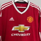 Shop 2015/16 MANCHESTER UNITED ROONEY #10 L/S HOME SHIRT (L) ADIDAS, classic football shirts, vintage football shirts & retro soccer jerseys at Cult Kits
