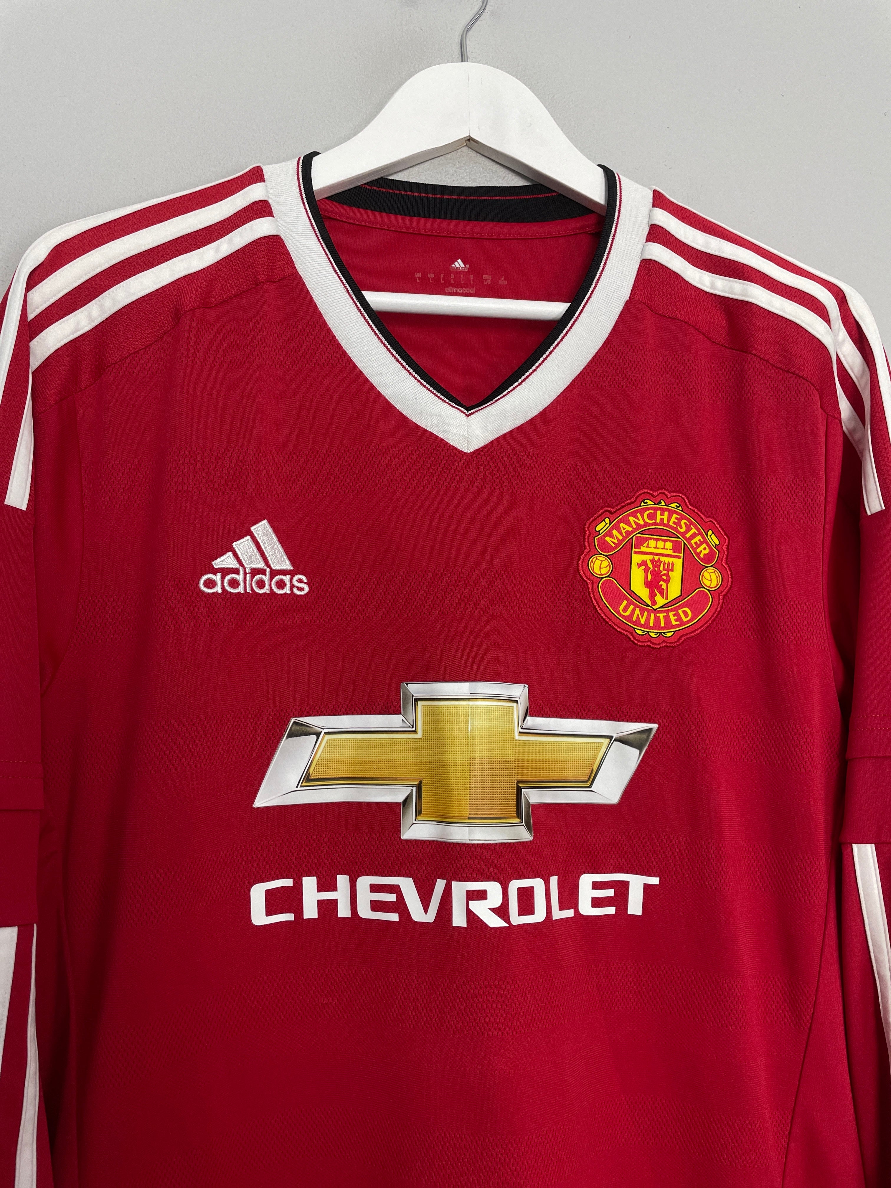 Shop 2015/16 MANCHESTER UNITED ROONEY #10 L/S HOME SHIRT (L) ADIDAS, classic football shirts, vintage football shirts & retro soccer jerseys at Cult Kits