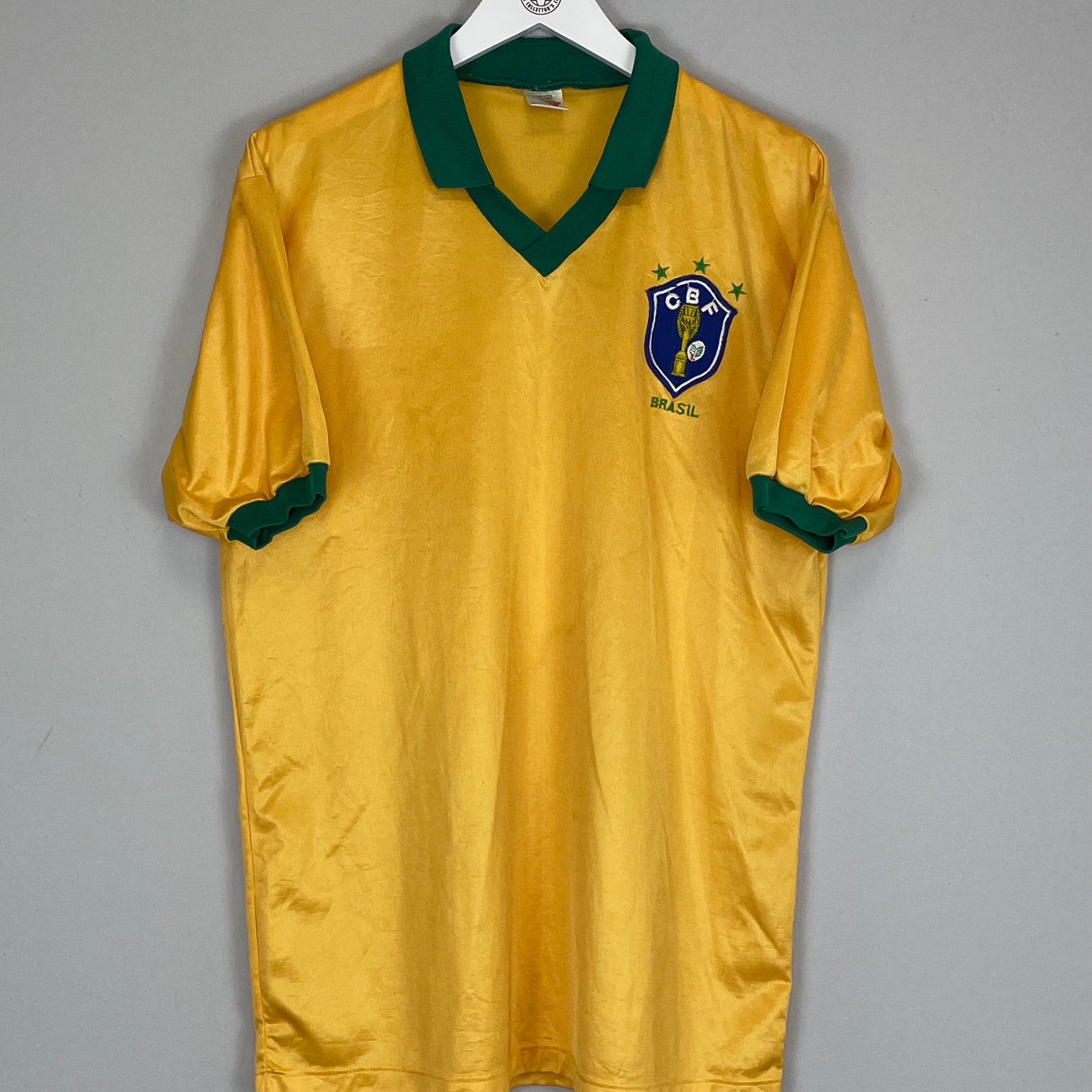 Shop 1986 BRAZIL #11 REISSUE HOME SHIRT (XL) PENALTY, classic football shirts, vintage football shirts & retro soccer jerseys at Cult Kits