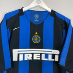 Shop 2004/05 INTER MILAN ADRIANO #10 HOME SHIRT (XL) NIKE, classic football shirts, vintage football shirts & retro soccer jerseys at Cult Kits