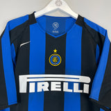 Shop 2004/05 INTER MILAN ADRIANO #10 HOME SHIRT (XL) NIKE, classic football shirts, vintage football shirts & retro soccer jerseys at Cult Kits