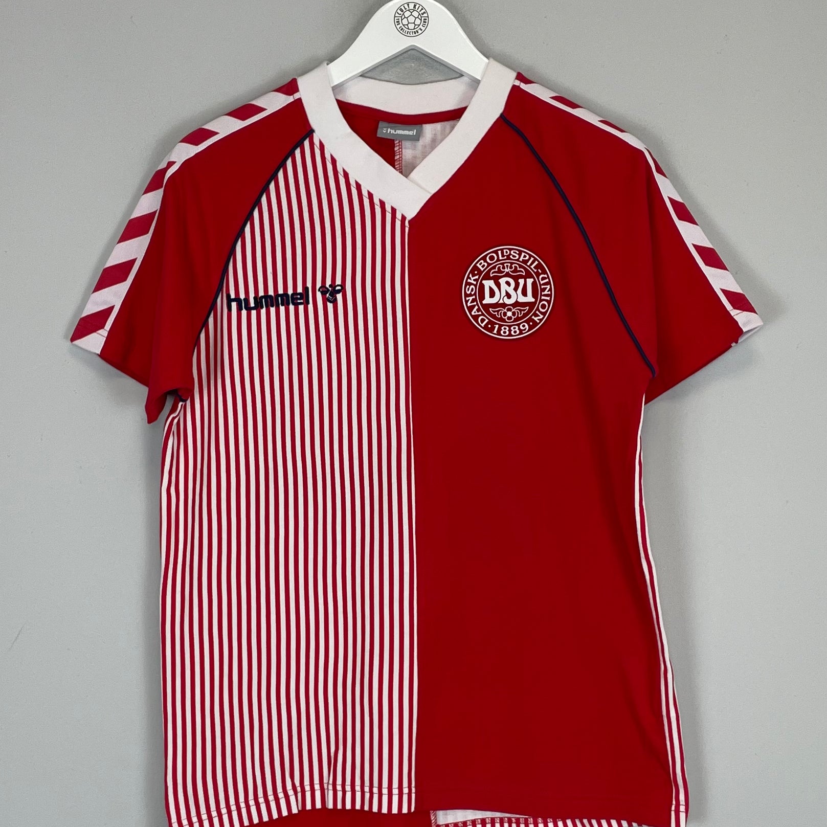 Shop 2023 DENMARK 86' HOME SHIRT T-SHIRT (S) HUMMEL, classic football shirts, vintage football shirts & retro soccer jerseys at Cult Kits