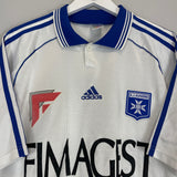 Shop 1998/99 AUXERRE HOME SHIRT (L) ADIDAS, classic football shirts, vintage football shirts & retro soccer jerseys at Cult Kits