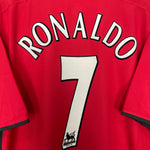 Shop 2002/04 MANCHESTER UNITED RONALDO #7 HOME SHIRT (XL) NIKE, classic football shirts, vintage football shirts & retro soccer jerseys at Cult Kits