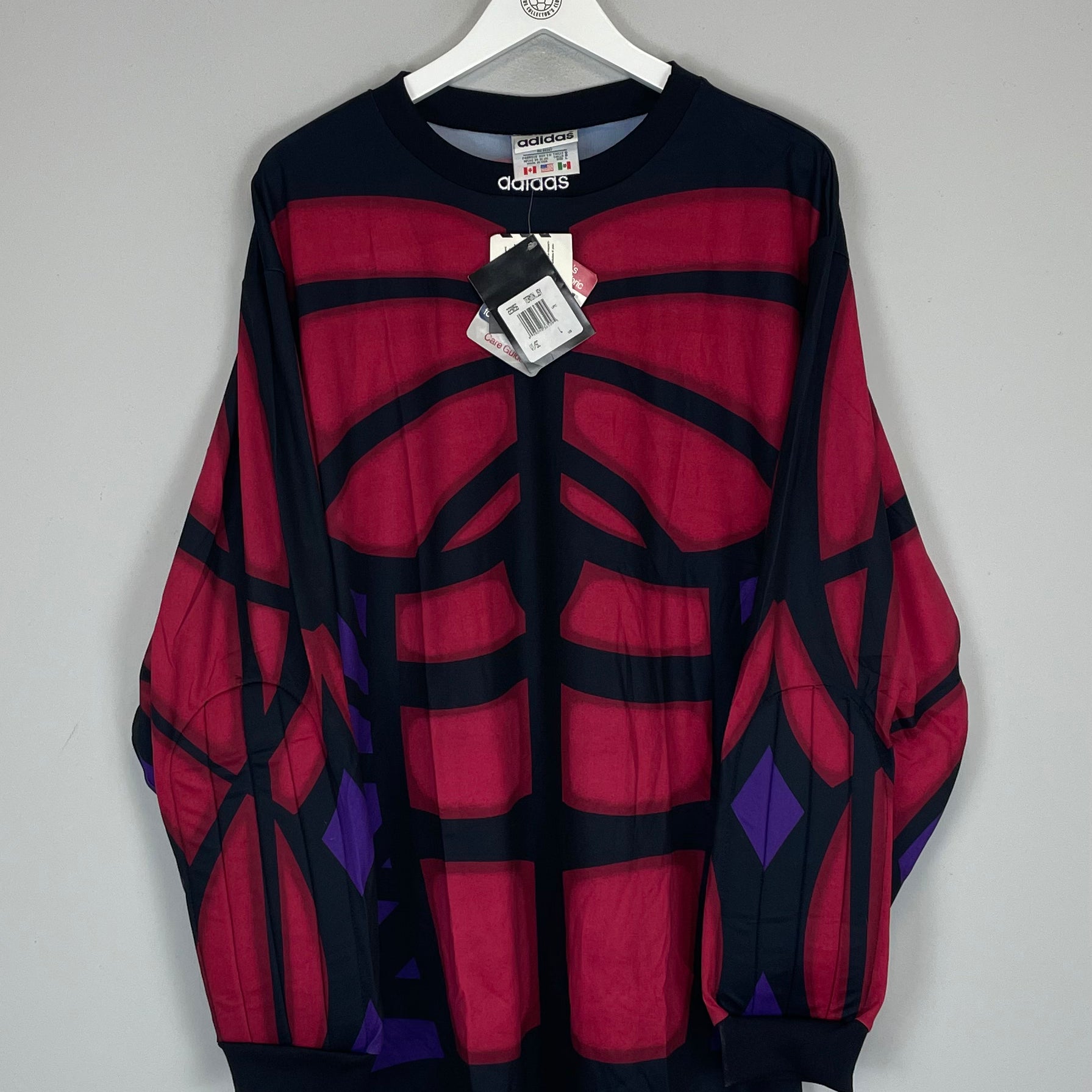 Shop 1995 ADIDAS 'TERMINATOR' *BNWT* GK TEMPLATE SHIRT (L), classic football shirts, vintage football shirts & retro soccer jerseys at Cult Kits