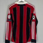 Shop 2012/13 AC MILAN L/S C/L HOME SHIRT (S) ADIDAS, classic football shirts, vintage football shirts & retro soccer jerseys at Cult Kits