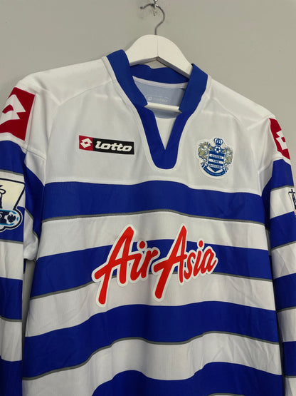 2012/13 QPR DERRY #4 *MATCH ISSUE + SIGNED* L/S HOME SHIRT (L) LOTTO