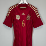 Shop 2014/15 SPAIN A.INIESTA #6 HOME SHIRT (M) ADIDAS, classic football shirts, vintage football shirts & retro soccer jerseys at Cult Kits