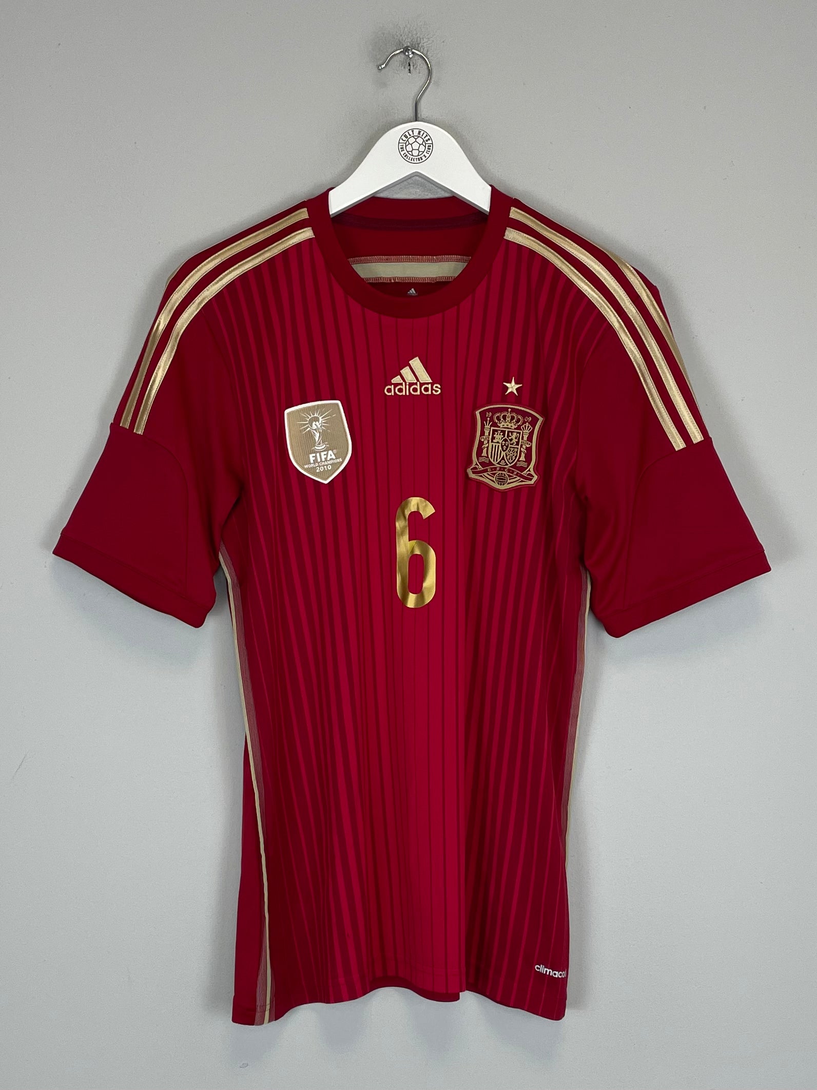 Shop 2014/15 SPAIN A.INIESTA #6 HOME SHIRT (M) ADIDAS, classic football shirts, vintage football shirts & retro soccer jerseys at Cult Kits