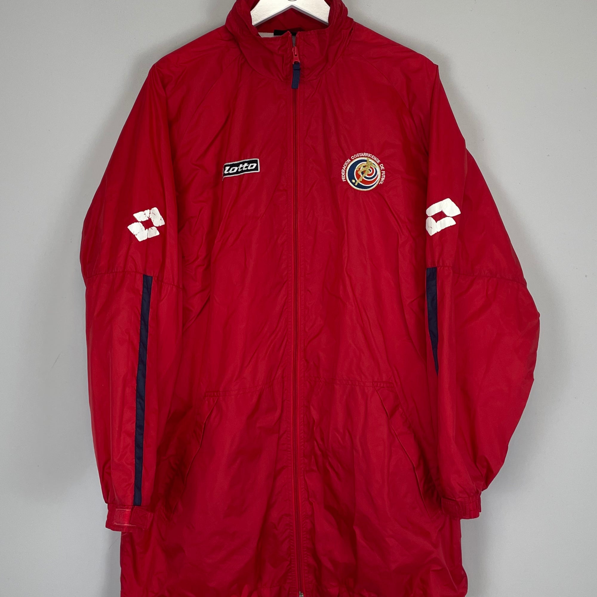 Shop 2007/08 COSTA RICA TRACK JACKET (XL) LOTTO, classic football shirts, vintage football shirts & retro soccer jerseys at Cult Kits