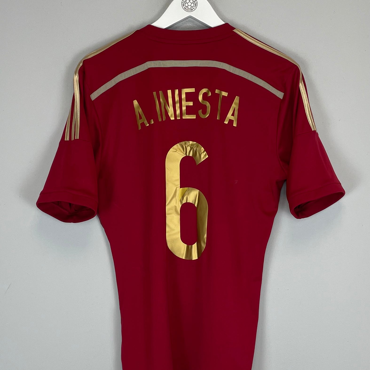 Shop 2014/15 SPAIN A.INIESTA #6 HOME SHIRT (M) ADIDAS, classic football shirts, vintage football shirts & retro soccer jerseys at Cult Kits