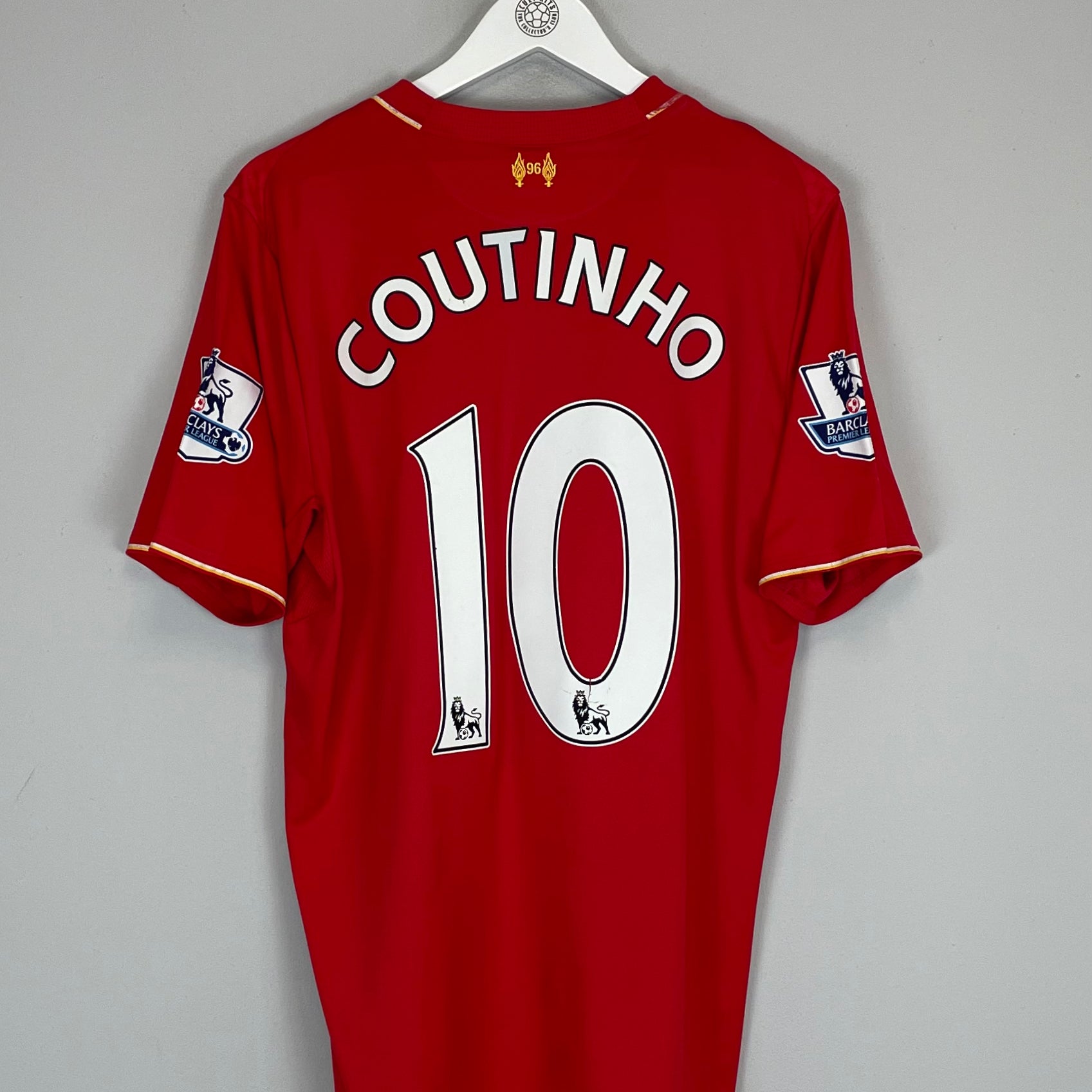 Shop 2015/16 LIVERPOOL COUTINHO #10 HOME SHIRT (L) NEW BALANCE, classic football shirts, vintage football shirts & retro soccer jerseys at Cult Kits