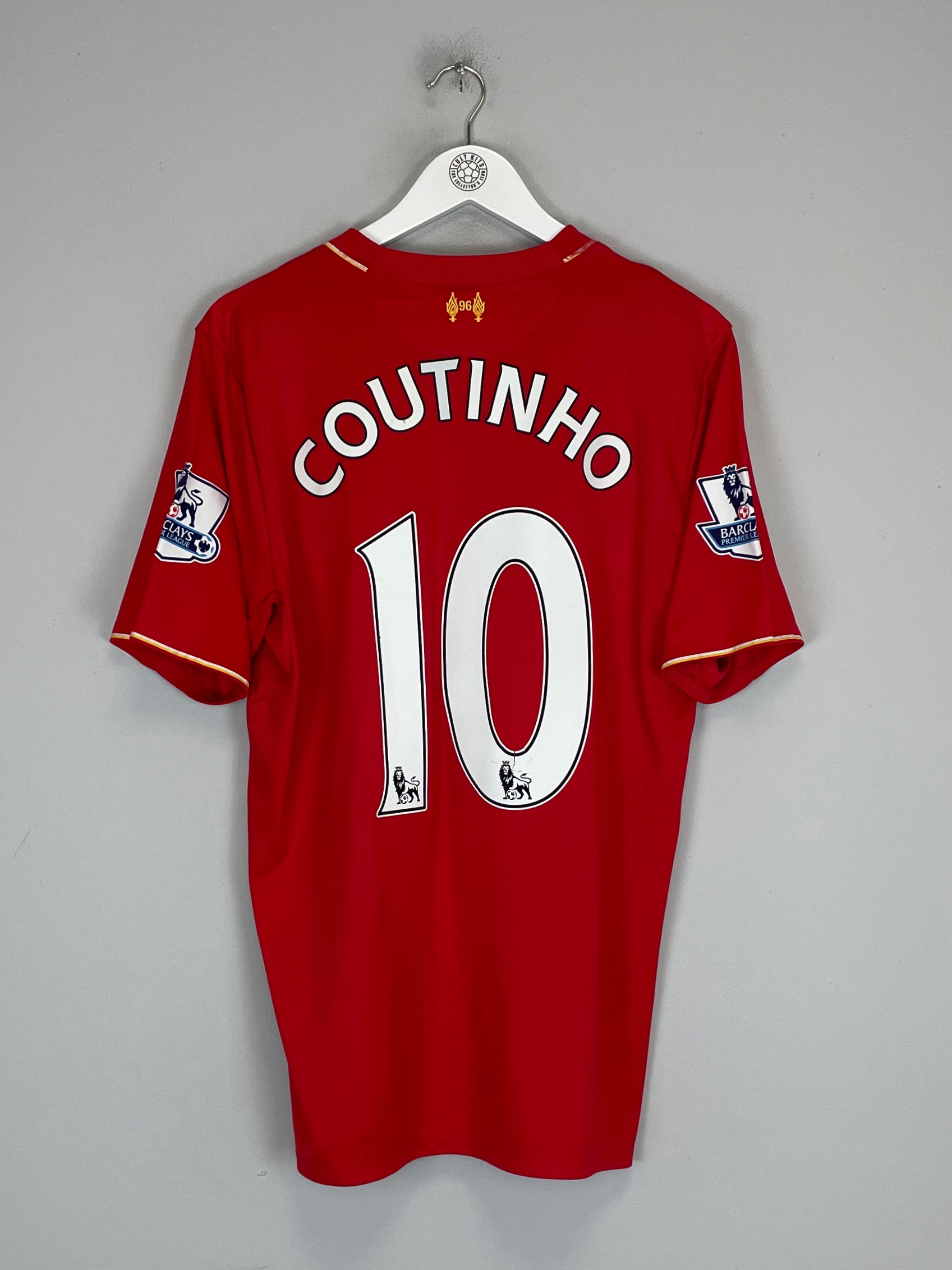 Shop 2015/16 LIVERPOOL COUTINHO #10 HOME SHIRT (L) NEW BALANCE, classic football shirts, vintage football shirts & retro soccer jerseys at Cult Kits