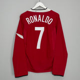 Shop 2004/06 MANCHESTER UNITED RONALDO #7 L/S HOME SHIRT (M) NIKE, classic football shirts, vintage football shirts & retro soccer jerseys at Cult Kits