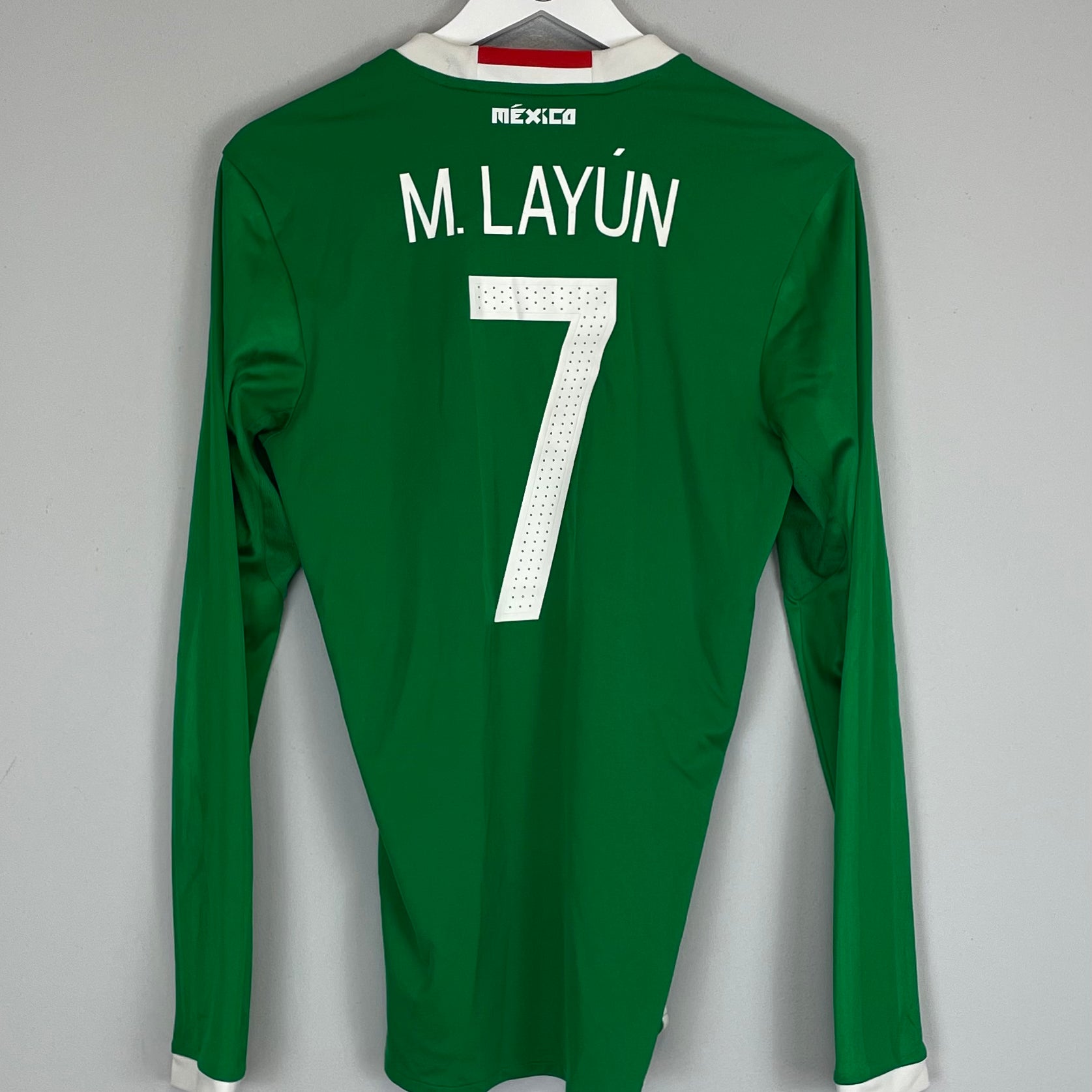 Shop 2016/17 MEXICO M.LAYUN #7 L/S HOME SHIRT (S) ADIDAS, classic football shirts, vintage football shirts & retro soccer jerseys at Cult Kits