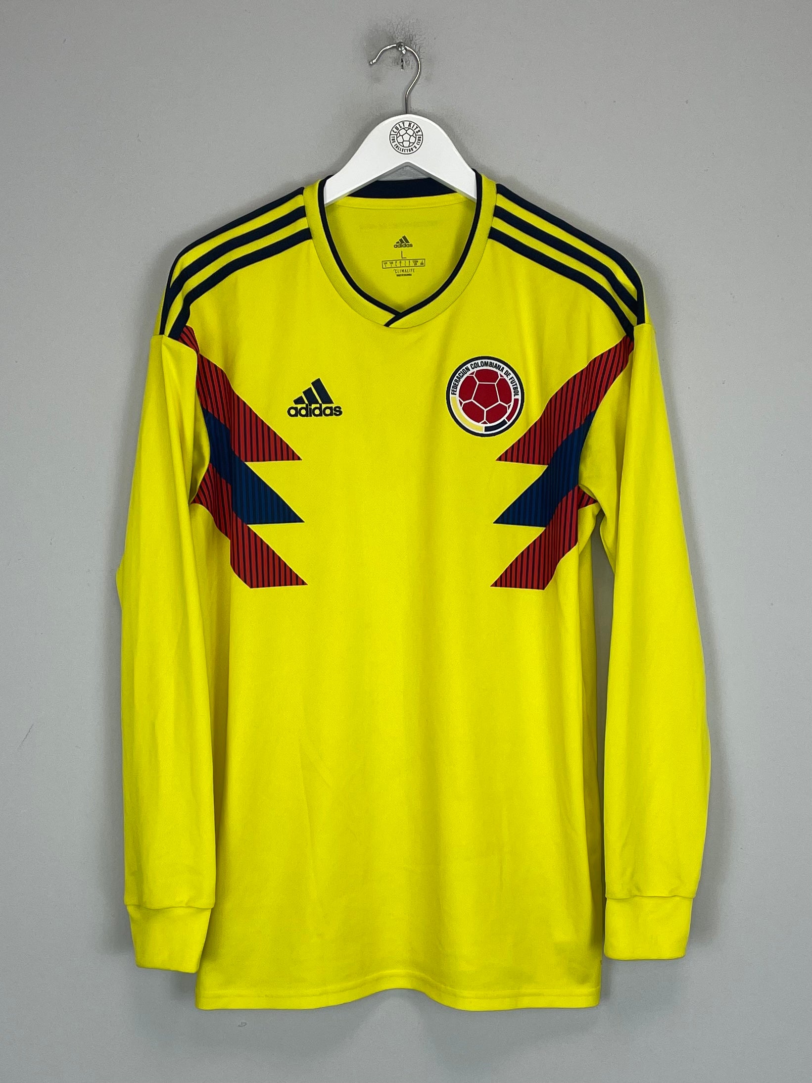 Shop 2018/19 COLOMBIA L/S HOME SHIRT (L) ADIDAS, classic football shirts, vintage football shirts & retro soccer jerseys at Cult Kits