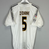 2004/05 REAL MADRID ZIDANE #5 HOME SHIRT (L) ADIDAS
