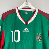Shop 2010 MEXICO C.BLANCO #10 L/S HOME SHIRT (XL) ADIDAS, classic football shirts, vintage football shirts & retro soccer jerseys at Cult Kits