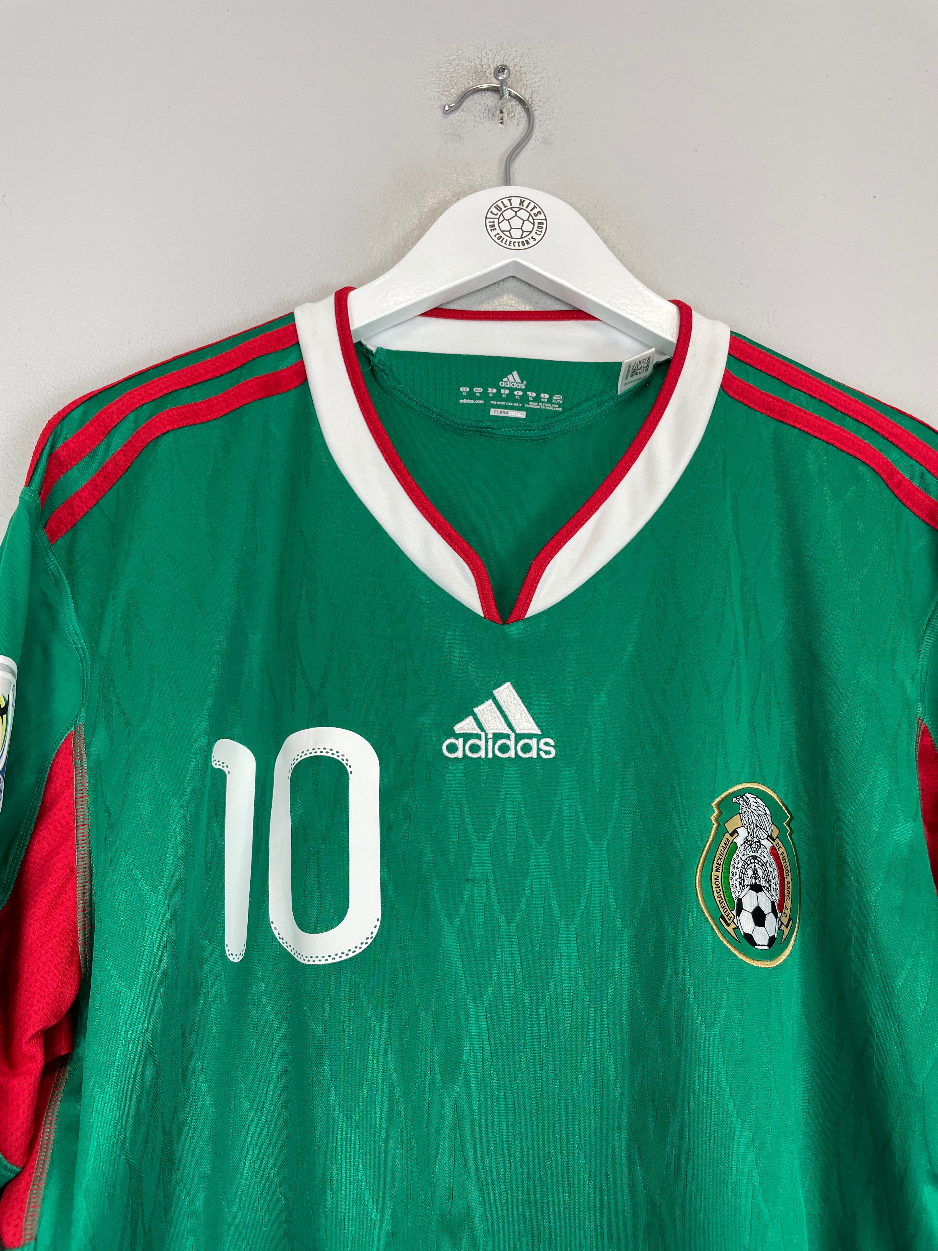 Shop 2010 MEXICO C.BLANCO #10 L/S HOME SHIRT (XL) ADIDAS, classic football shirts, vintage football shirts & retro soccer jerseys at Cult Kits