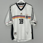 Shop 1998/00 GERMANY KLINSMANN #18 HOME SHIRT (L) ADIDAS, classic football shirts, vintage football shirts & retro soccer jerseys at Cult Kits