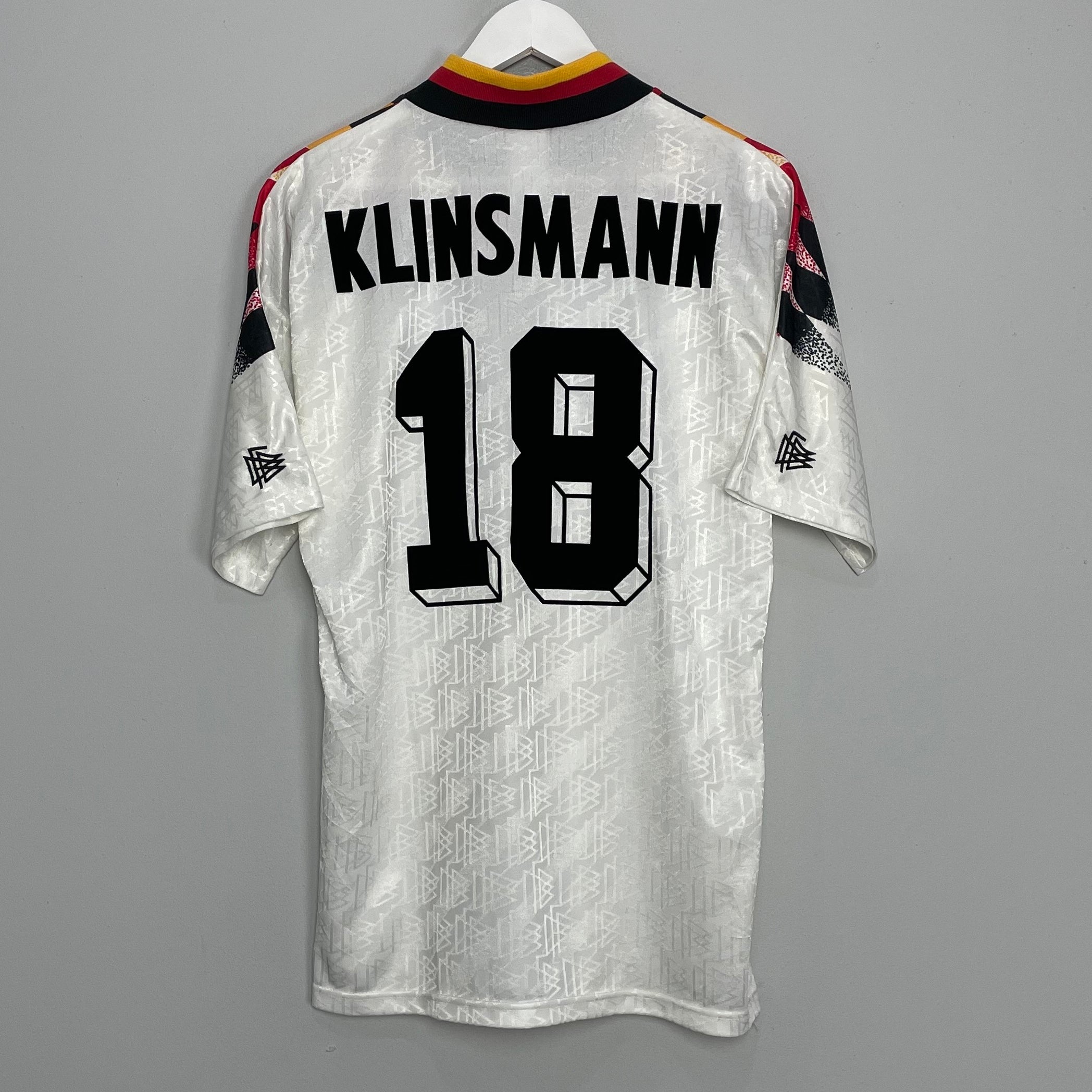 Shop 1994/96 GERMANY KLINSMANN #18 HOME SHIRT (M) ADIDAS, classic football shirts, vintage football shirts & retro soccer jerseys at Cult Kits