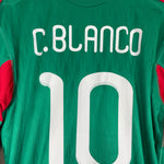 Shop 2010 MEXICO C.BLANCO #10 L/S HOME SHIRT (XL) ADIDAS, classic football shirts, vintage football shirts & retro soccer jerseys at Cult Kits