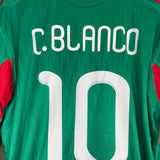 Shop 2010 MEXICO C.BLANCO #10 L/S HOME SHIRT (XL) ADIDAS, classic football shirts, vintage football shirts & retro soccer jerseys at Cult Kits