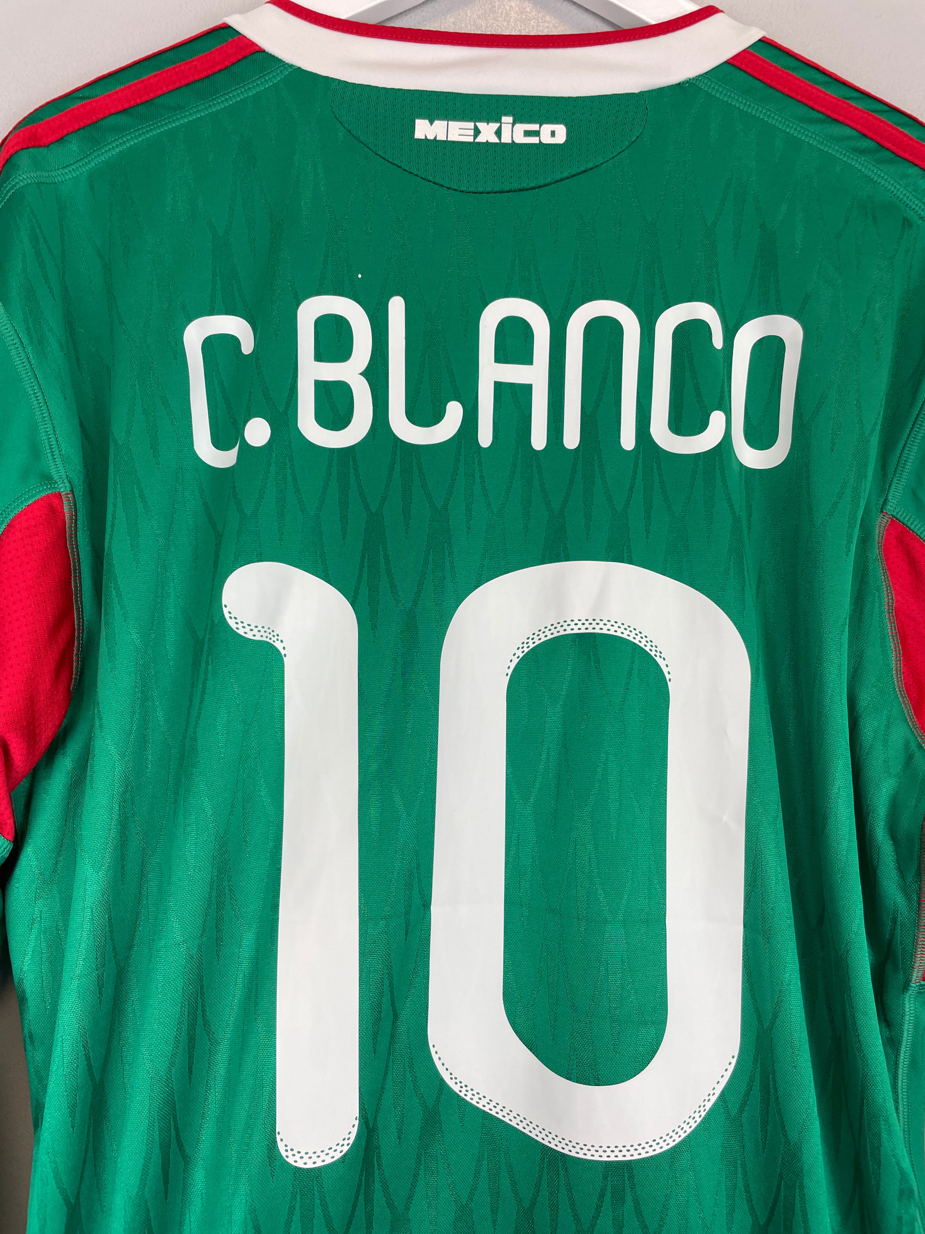 Shop 2010 MEXICO C.BLANCO #10 L/S HOME SHIRT (XL) ADIDAS, classic football shirts, vintage football shirts & retro soccer jerseys at Cult Kits