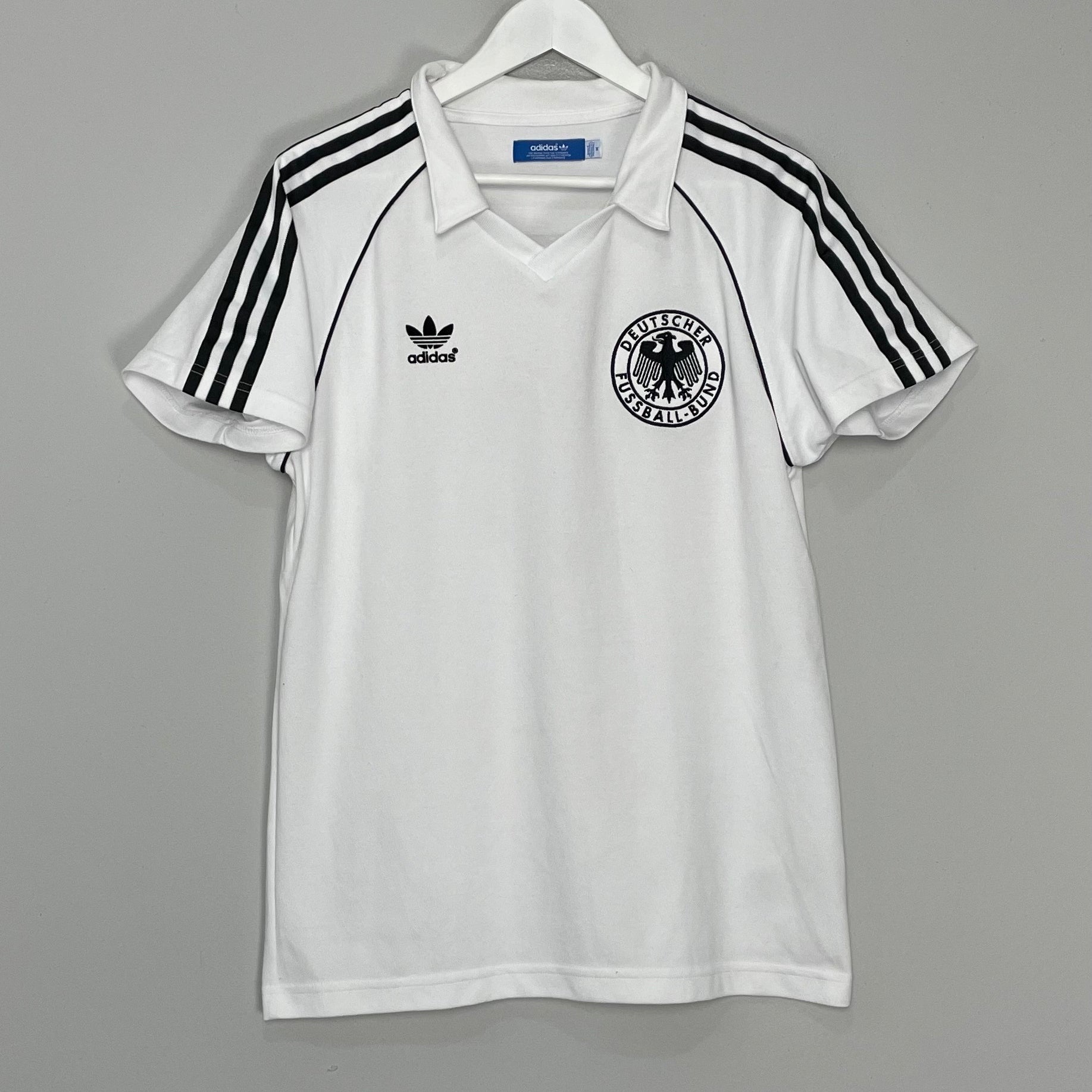 Shop 1974 GERMANY #5 *ADIDAS ORIGINALS RE-ISSUE* HOME SHIRT (M) ADIDAS, classic football shirts, vintage football shirts & retro soccer jerseys at Cult Kits