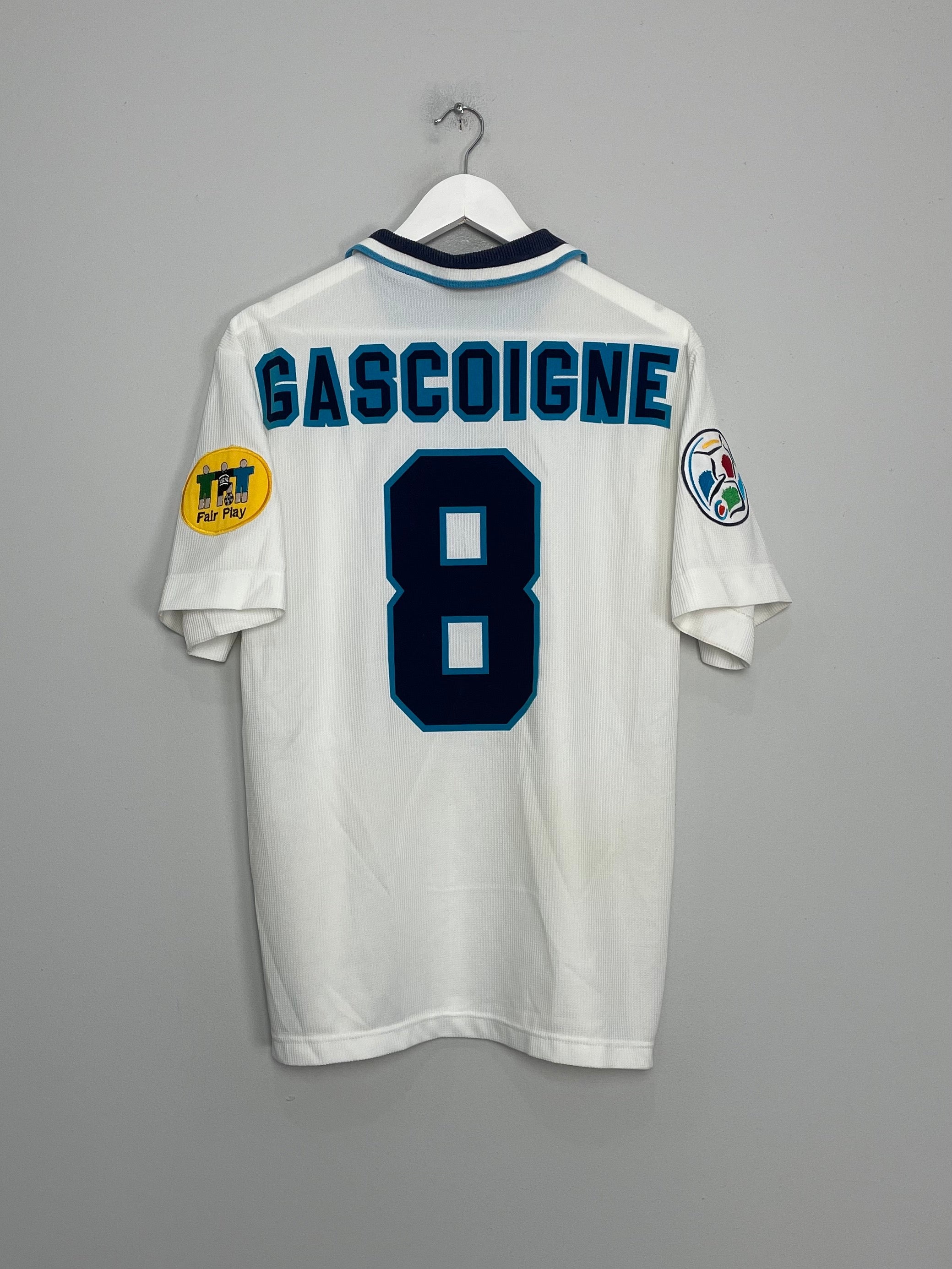Shop 1995/97 ENGLAND GASCOIGNE #8 HOME SHIRT (L) UMBRO, classic football shirts, vintage football shirts & retro soccer jerseys at Cult Kits