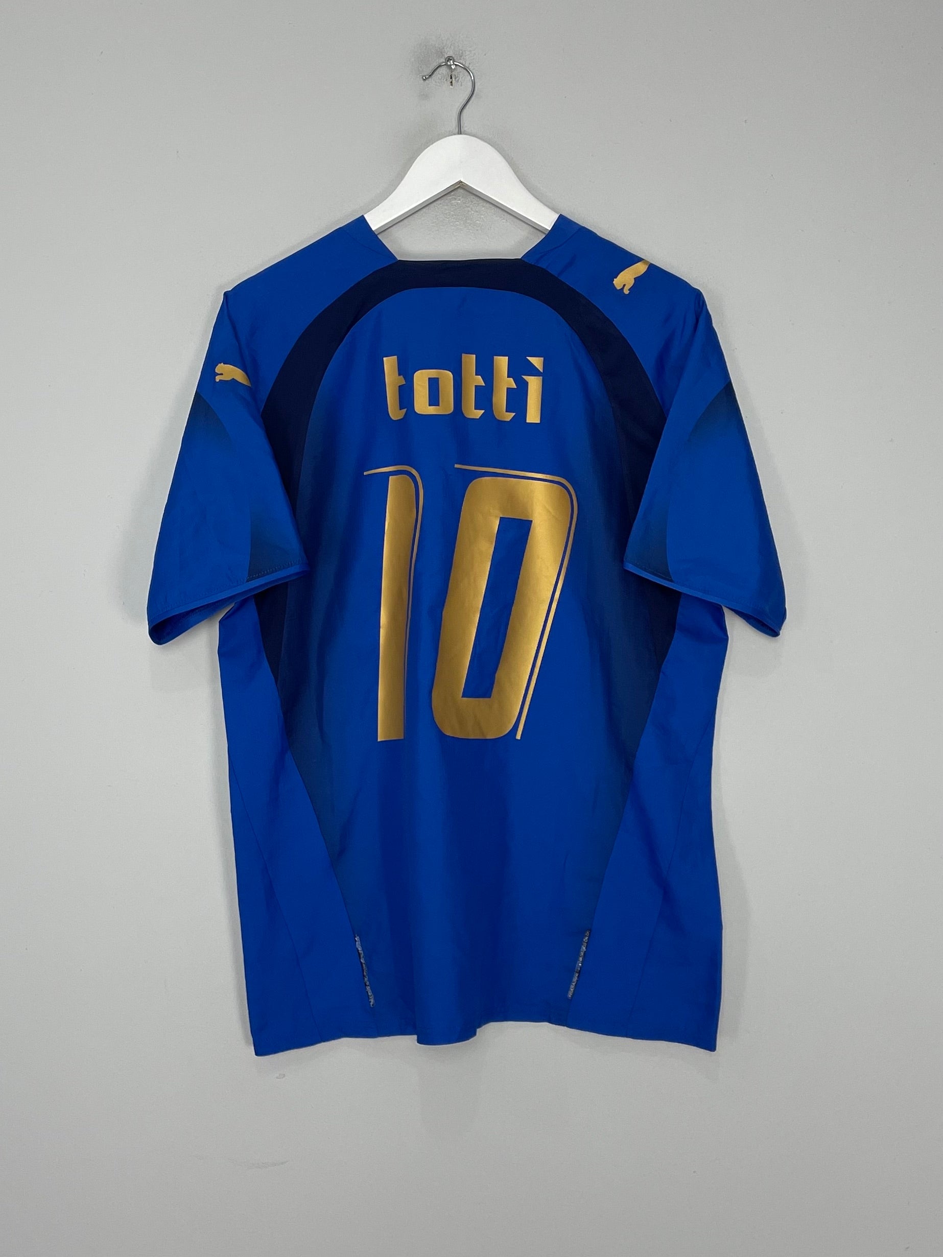 Shop 2006 ITALY TOTTI #10 HOME SHIRT (M) PUMA, classic football shirts, vintage football shirts & retro soccer jerseys at Cult Kits