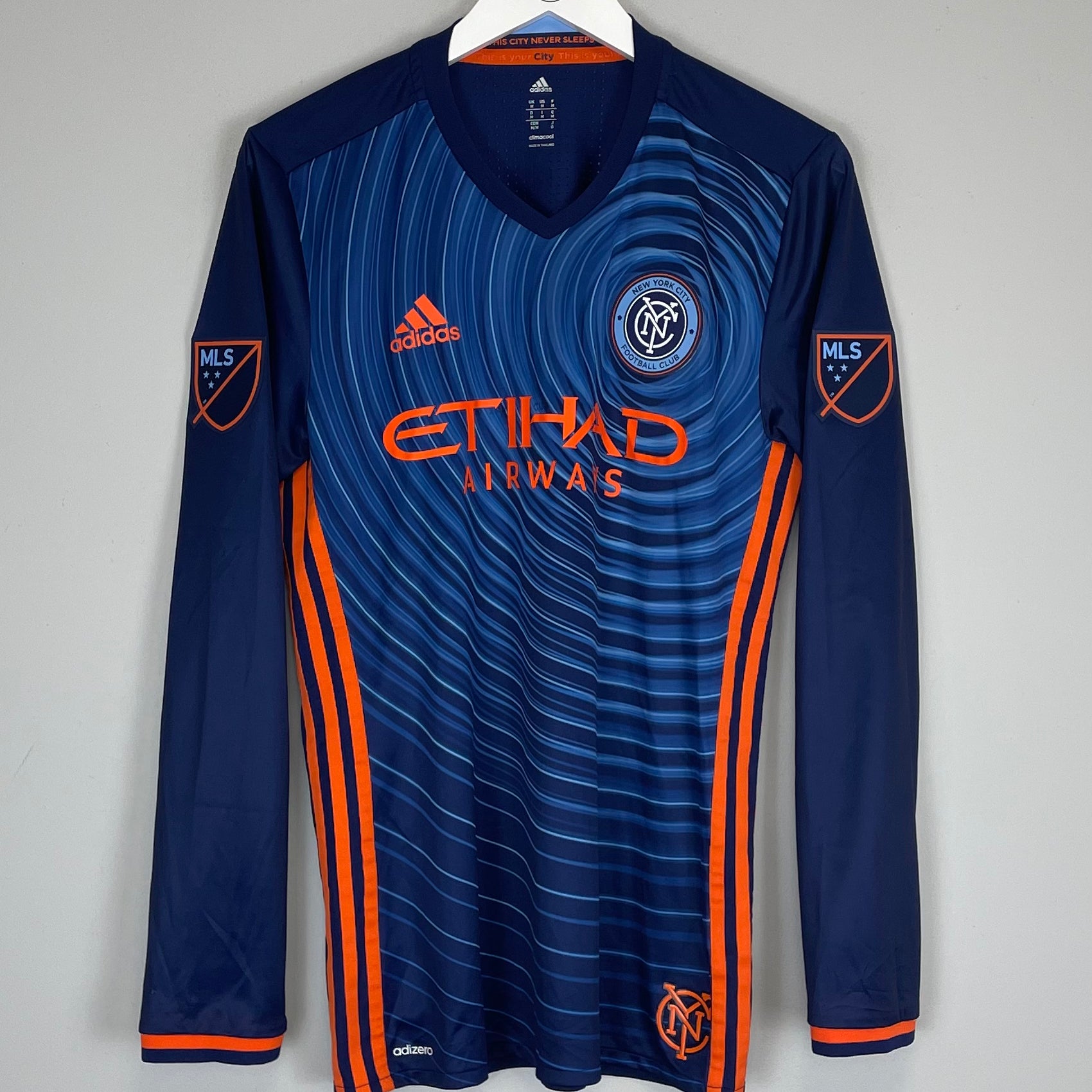 Shop 2016/17 NEW YORK CITY L/S AUTHENTIC AWAY SHIRT (M) ADIDAS, classic football shirts, vintage football shirts & retro soccer jerseys at Cult Kits