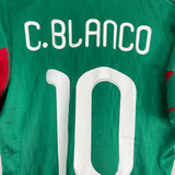 2010 MEXICO C.BLANCO #10 HOME SHIRT (M) ADIDAS